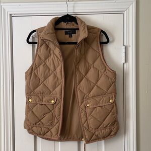 J. Crew Tan Quilted Vest